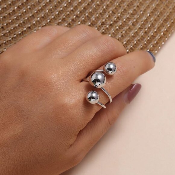 Chunky Gold & Silver Rings for Women - Bold, Thick, Open Dome Statement Rings - Picture 5 of 8